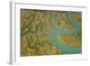 Aerial View of Saltmarsh Landscape, Abbotts Hall Farm Nature Reserve, Essex, England, UK-Terry Whittaker-Framed Photographic Print