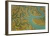 Aerial View of Saltmarsh Landscape, Abbotts Hall Farm Nature Reserve, Essex, England, UK-Terry Whittaker-Framed Photographic Print