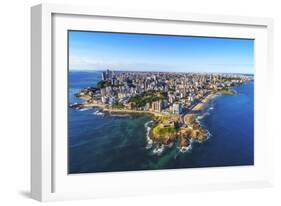 Aerial View of Salvador Da Bahia Cityscape, Bahia, Brazil.-R M Nunes-Framed Photographic Print