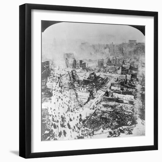 Aerial View of San Francisco Earthquake Damage-null-Framed Photographic Print