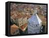 Aerial View of San Giovanni Baptistry, Piazza Del Duomo, Pistoia, Tuscany, Italy-Bruno Morandi-Framed Stretched Canvas