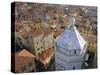 Aerial View of San Giovanni Baptistry, Piazza Del Duomo, Pistoia, Tuscany, Italy-Bruno Morandi-Stretched Canvas