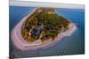 Aerial view of Sanibel Island Lighthouse, Sanibel Island, Lee County, Florida, USA-null-Mounted Premium Photographic Print