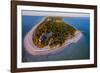 Aerial view of Sanibel Island Lighthouse, Sanibel Island, Lee County, Florida, USA-null-Framed Photographic Print