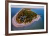 Aerial view of Sanibel Island Lighthouse, Sanibel Island, Lee County, Florida, USA-null-Framed Photographic Print