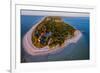 Aerial view of Sanibel Island Lighthouse, Sanibel Island, Lee County, Florida, USA-null-Framed Premium Photographic Print