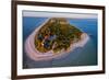 Aerial view of Sanibel Island Lighthouse, Sanibel Island, Lee County, Florida, USA-null-Framed Premium Photographic Print