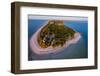 Aerial view of Sanibel Island Lighthouse, Sanibel Island, Lee County, Florida, USA-null-Framed Photographic Print