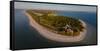 Aerial view of Sanibel Island Lighthouse, Sanibel Island, Lee County, Florida, USA-null-Framed Stretched Canvas