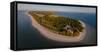 Aerial view of Sanibel Island Lighthouse, Sanibel Island, Lee County, Florida, USA-null-Framed Stretched Canvas
