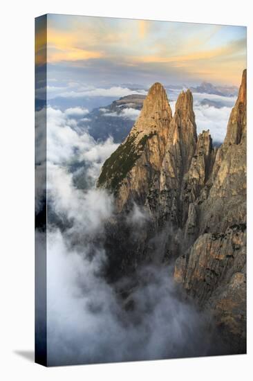 Aerial View of Santner Peak at Sunset-Roberto Moiola-Stretched Canvas