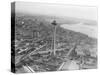 Aerial View of Seattle and Space Needle, 1962-null-Stretched Canvas