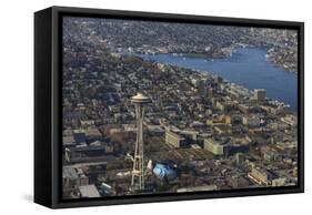 Aerial View of Seattle, Washington State, USA-Stuart Westmorland-Framed Stretched Canvas