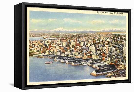 Aerial View of Seattle, Washington-null-Framed Stretched Canvas