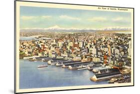 Aerial View of Seattle, Washington-null-Mounted Art Print