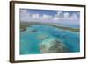 Aerial View of Sections of Reef Scattered Along the Rugged Coastline of Antigua-Roberto Moiola-Framed Photographic Print