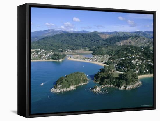 Aerial View of Separation Point Near Golden Bay, Nelson, New Zealand-D H Webster-Framed Stretched Canvas