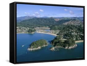 Aerial View of Separation Point Near Golden Bay, Nelson, New Zealand-D H Webster-Framed Stretched Canvas