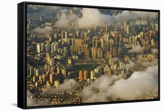 Aerial view of Shanghai, China-Keren Su-Framed Stretched Canvas