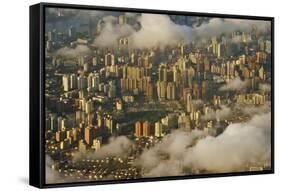 Aerial view of Shanghai, China-Keren Su-Framed Stretched Canvas