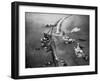 Aerial View of Ships Building a Dyke-null-Framed Photographic Print