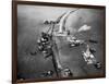 Aerial View of Ships Building a Dyke-null-Framed Photographic Print