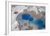 Aerial View of Silt and Turquoise Water in an Alaska Glacier, Alaska-Joseph Sohm-Framed Photographic Print