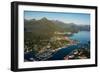 Aerial view of Sitka, Baranof Island, Alexander Archipelago, Southeast Alaska, USA-Mark A Johnson-Framed Photographic Print