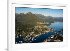 Aerial view of Sitka, Baranof Island, Alexander Archipelago, Southeast Alaska, USA-Mark A Johnson-Framed Photographic Print