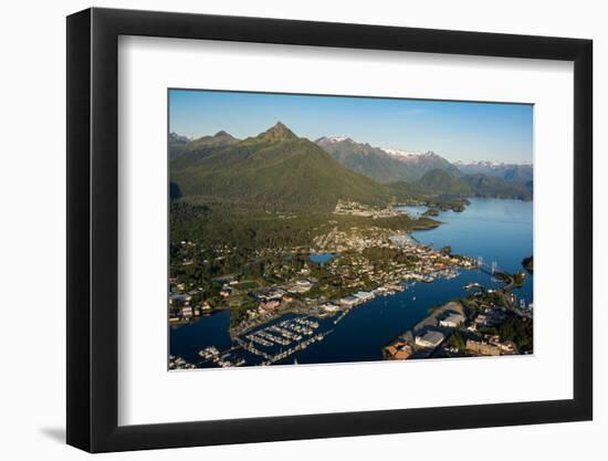 Aerial view of Sitka, Baranof Island, Alexander Archipelago, Southeast Alaska, USA-Mark A Johnson-Framed Premium Photographic Print