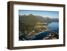 Aerial view of Sitka, Baranof Island, Alexander Archipelago, Southeast Alaska, USA-Mark A Johnson-Framed Photographic Print