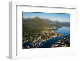 Aerial view of Sitka, Baranof Island, Alexander Archipelago, Southeast Alaska, USA-Mark A Johnson-Framed Photographic Print