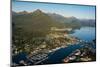 Aerial view of Sitka, Baranof Island, Alexander Archipelago, Southeast Alaska, USA-Mark A Johnson-Mounted Photographic Print