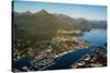 Aerial view of Sitka, Baranof Island, Alexander Archipelago, Southeast Alaska, USA-Mark A Johnson-Stretched Canvas