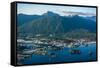 Aerial view of Sitka, Baranof Island, Alexander Archipelago, Southeast Alaska, USA-Mark A Johnson-Framed Stretched Canvas