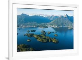 Aerial view of Sitka, Baranof Island, Alexander Archipelago, Southeast Alaska, USA-Mark A Johnson-Framed Photographic Print