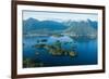 Aerial view of Sitka, Baranof Island, Alexander Archipelago, Southeast Alaska, USA-Mark A Johnson-Framed Photographic Print