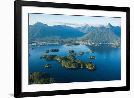 Aerial view of Sitka, Baranof Island, Alexander Archipelago, Southeast Alaska, USA-Mark A Johnson-Framed Photographic Print