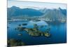 Aerial view of Sitka, Baranof Island, Alexander Archipelago, Southeast Alaska, USA-Mark A Johnson-Mounted Photographic Print
