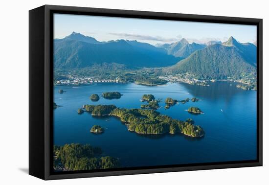 Aerial view of Sitka, Baranof Island, Alexander Archipelago, Southeast Alaska, USA-Mark A Johnson-Framed Stretched Canvas