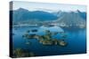 Aerial view of Sitka, Baranof Island, Alexander Archipelago, Southeast Alaska, USA-Mark A Johnson-Stretched Canvas