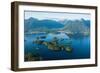 Aerial view of Sitka, Baranof Island, Alexander Archipelago, Southeast Alaska, USA-Mark A Johnson-Framed Photographic Print