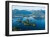 Aerial view of Sitka, Baranof Island, Alexander Archipelago, Southeast Alaska, USA-Mark A Johnson-Framed Photographic Print