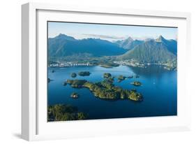 Aerial view of Sitka, Baranof Island, Alexander Archipelago, Southeast Alaska, USA-Mark A Johnson-Framed Photographic Print