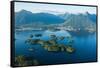 Aerial view of Sitka, Baranof Island, Alexander Archipelago, Southeast Alaska, USA-Mark A Johnson-Framed Stretched Canvas