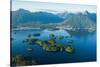 Aerial view of Sitka, Baranof Island, Alexander Archipelago, Southeast Alaska, USA-Mark A Johnson-Stretched Canvas