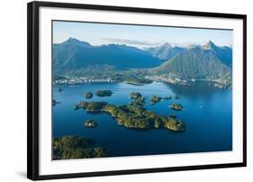 Aerial view of Sitka, Baranof Island, Alexander Archipelago, Southeast Alaska, USA-Mark A Johnson-Framed Photographic Print