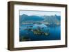 Aerial view of Sitka, Baranof Island, Alexander Archipelago, Southeast Alaska, USA-Mark A Johnson-Framed Photographic Print