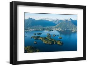 Aerial view of Sitka, Baranof Island, Alexander Archipelago, Southeast Alaska, USA-Mark A Johnson-Framed Photographic Print