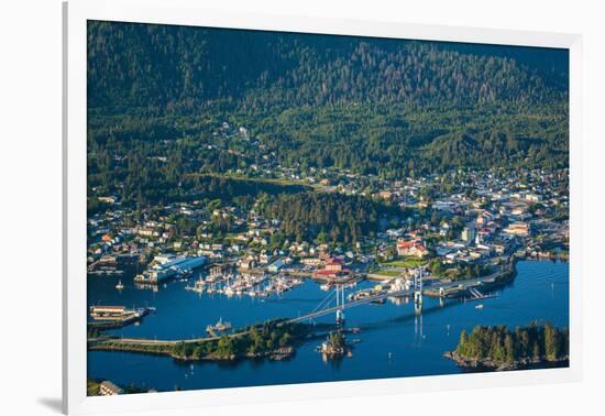 Aerial view of Sitka, Baranof Island, Alexander Archipelago, Southeast Alaska, USA-Mark A Johnson-Framed Photographic Print